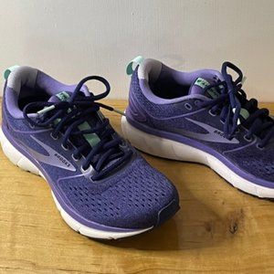 Brooks Transmit 3 Womens Road-Running Shoes Sneakers Size 7.5 Colors Purple/Teal